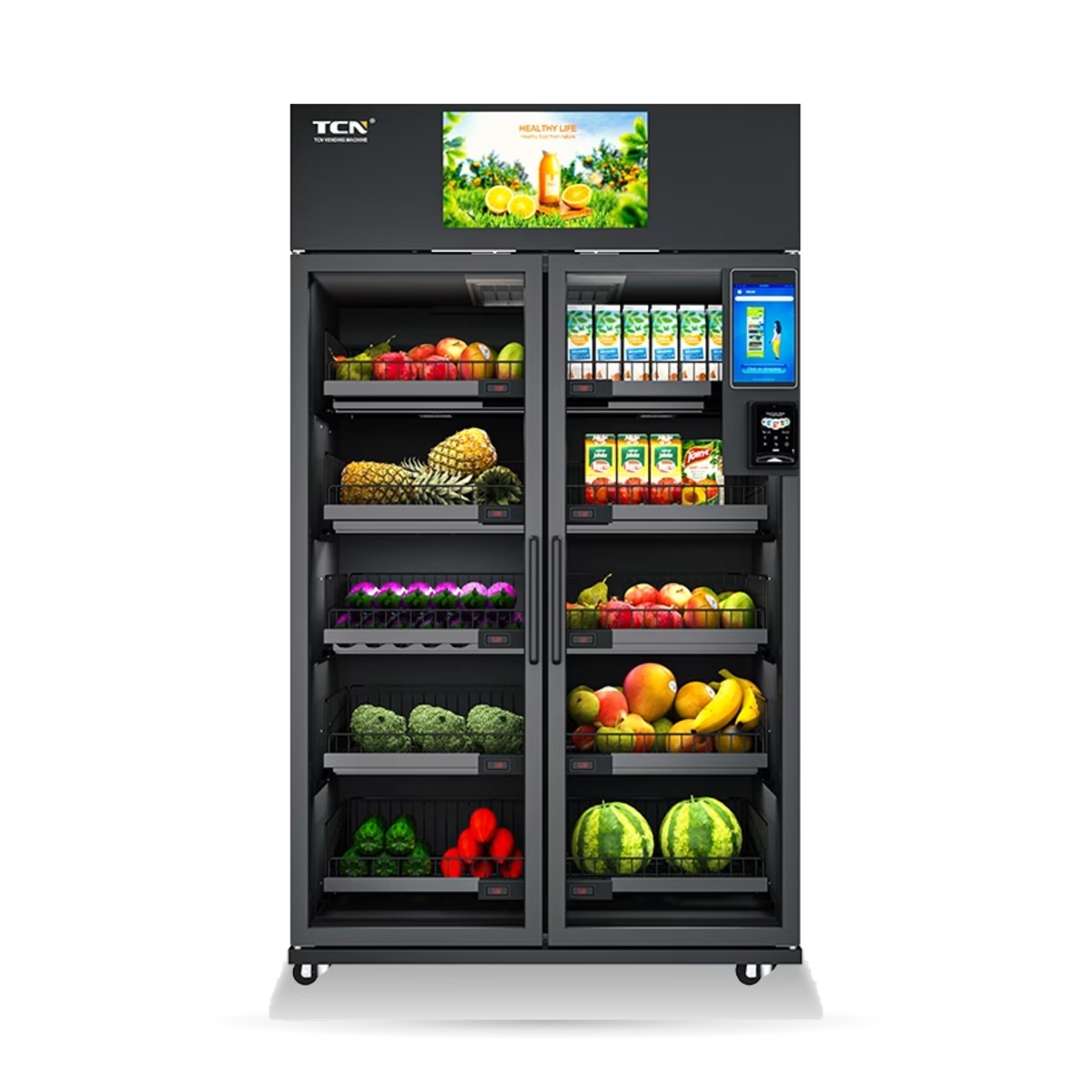 Smart-Fridge-Automat TCN-CFZ-1000(V10) mit KI-Erkennung