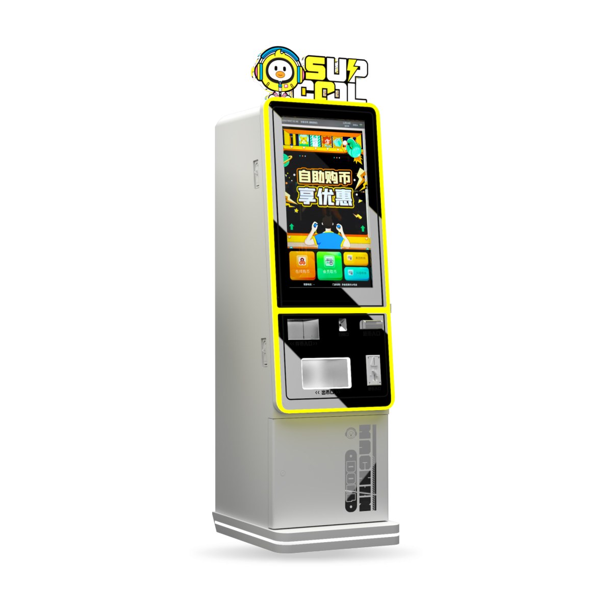 Wechselautomat für Spielmünzen mit Touchscreen